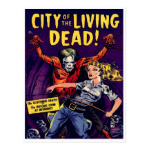 Zombie - vintagefasatecknad vykort