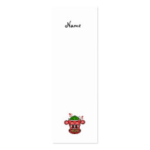 Zombieapa i rött visitkort mallar