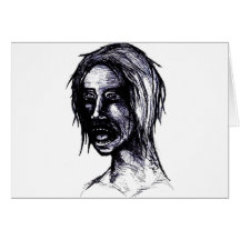 Zombieflicka Hälsningskort