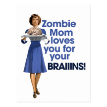 Zombiemamma Vykort