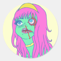 ZombiePrincess Rund Klistermärke