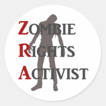 Zombierättigheteraktivist Klistermärken