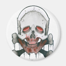 Zombieskalle och Crossbones Magneter För Kylskåp