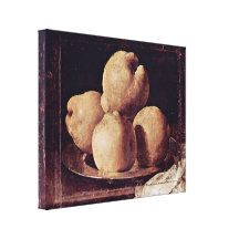 Zurbaran de Francisco - Quince på en bleckplåt Canvasdukar Med Gallerikvalitet