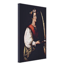 Zurbaran de Francisco - Saint Lucia Kanvasdukar Med Gallerikvalitet