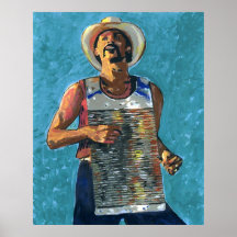 Zydeco Joe målning Affisch