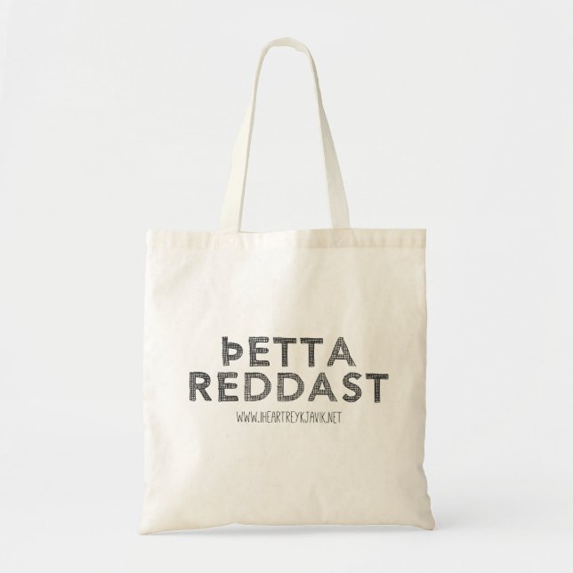 Þetta Reddast Tote Bag Tygkasse (Framsidan)