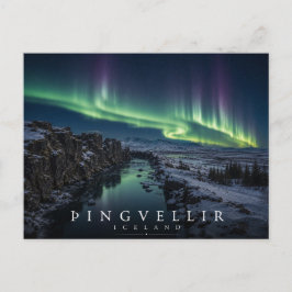 Þingvellir nationalpark rift valley Island Vykort