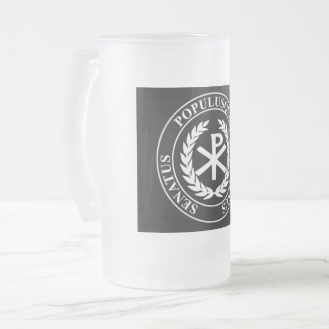 Χ Ρ+SPQR Poculum Frostat Ölglas (Framsida vänster)