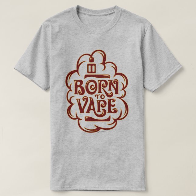 Ω VAPE Shirt | Born till Vape Red VapeGoat™ T-shirt (Design framsida)