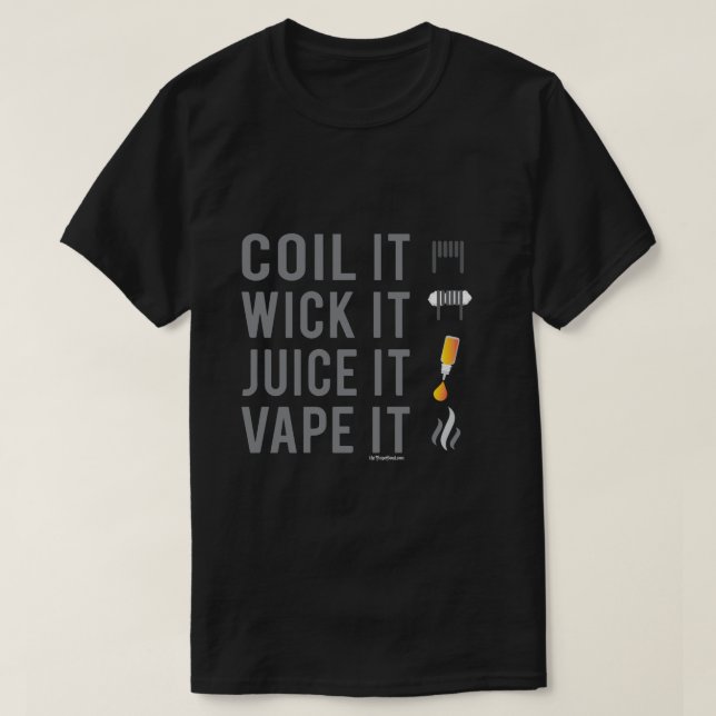 Ω VAPE Shirt | Coil Wick Juice Vape | VapeGoat™ Tee (Design framsida)