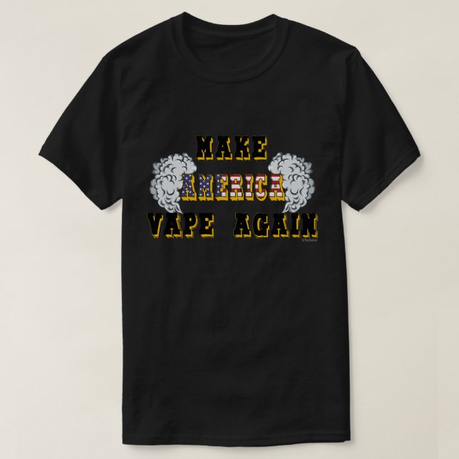 Ω VAPE Shirt | Gör Amerika till VapeGoat™ igen Tee Shirt (Design framsida)