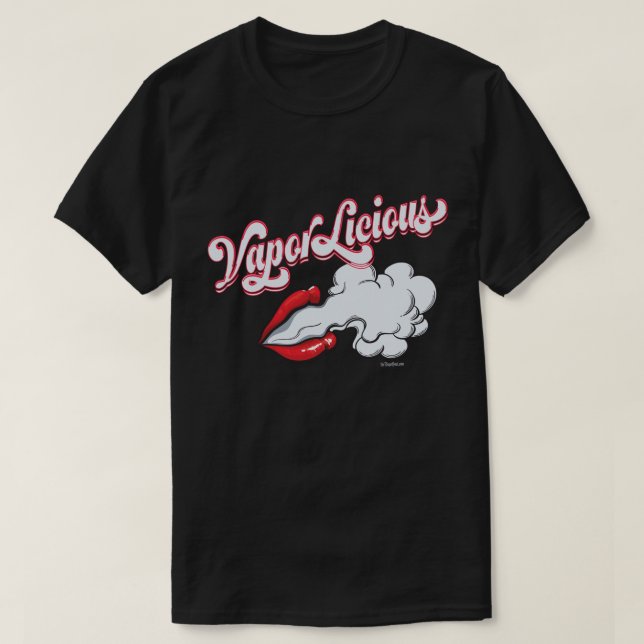 Ω VAPE Shirt | VaporLicious Sexy Läppar DK VapeGoa T (Design framsida)
