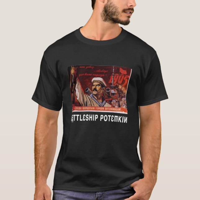 Броненосец "Потёмкин" dropp (slagskeppet Potemkin) Tee (Framsida)