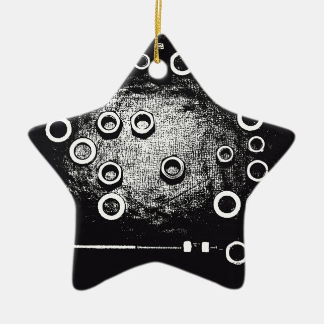 Вolt och nöt julgransprydnad keramik (Framsidan)