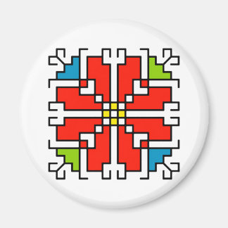 М0041 Magnet bulgarisk folkmotif shevitsa red