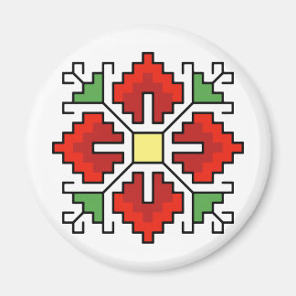 М0061 Magnet bulgarisk folkmotif shevitsa red