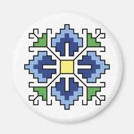 М0065 Magnet bulgarisk folkmotif shevitsa blue
