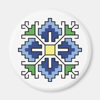 М0065 Magnet bulgarisk folkmotif shevitsa blue