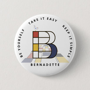 С aptitretande neoplasticism Art Monogram. BREV B Knapp