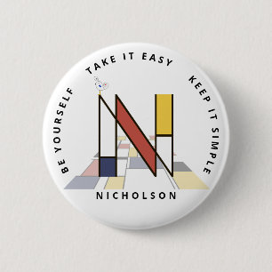 С aptitretande neoplasticism Art Monogram. BREV N Knapp