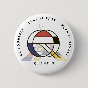 С aptitretande neoplasticism Art Monogram. BREV Q Knapp