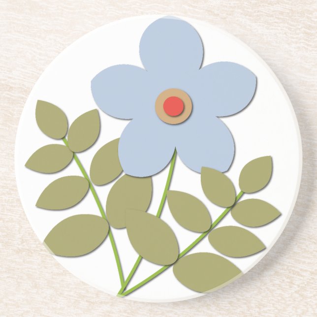 С enkel blå blomma underlägg (Framsidan)