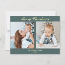 С Hristmas fotocard mint turkos & vanilla