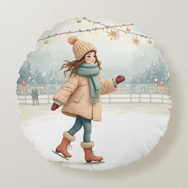 С Hristmas-kudde Rund Kudde (Framsidan)