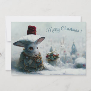 С Hristmas liggande fantasykanin 3d-inbjudan Inbjudningar