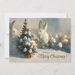 С Hristmas liggande fantasykanin 3d-inbjudan Inbjudningar