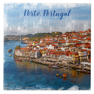 С i Porto, Douro. Portugal. Kakelplatta