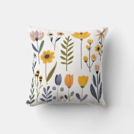 С insamling av blommor från vektorer kudde