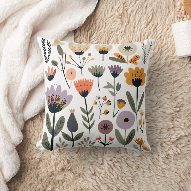 С insamling av blommor från vektorer kudde (Filt)