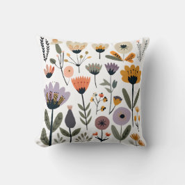 С insamling av blommor från vektorer kudde