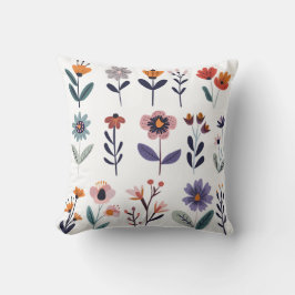 С insamling av blommor från vektorer kudde