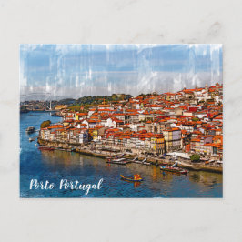 С Porto, Douro-floden. Portugal T-Shirt Vykort