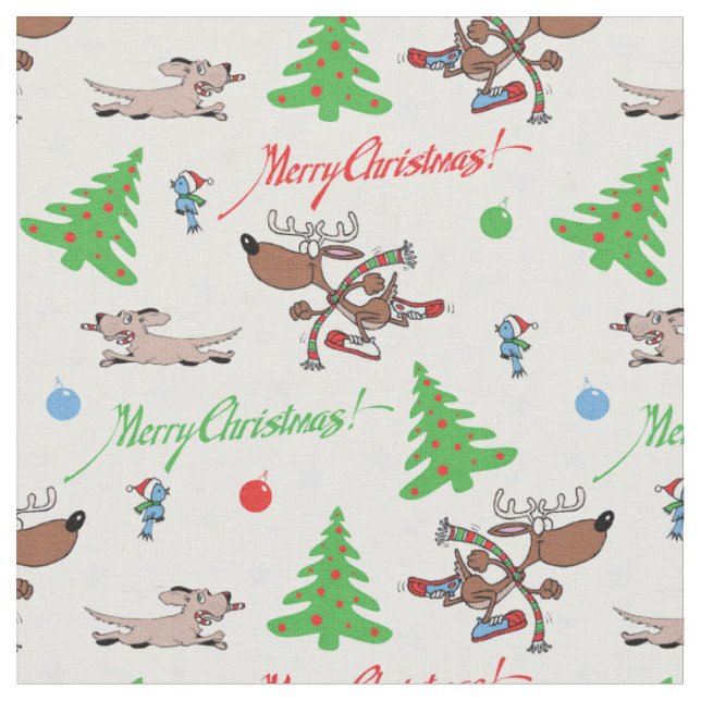 С razy christmas hjort tyg (Närbild)