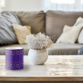 С ute Blueberry water color mönster namn lila Kaffemugg