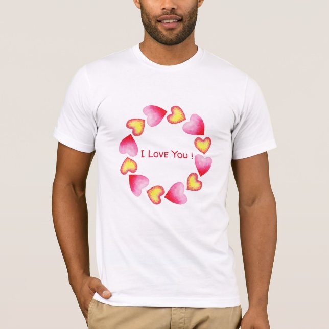 С ute Romantic I Kärlek You Valentine Day T Shirt (Framsida)
