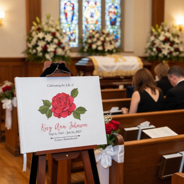 Сustom Funeral Memorial Guest Book Gästböcker (Skapare uppladdad)