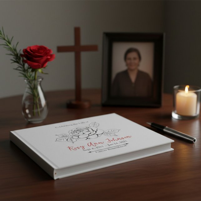 Сustom Funeral Memorial Guest Book Gästböcker (Skapare uppladdad)