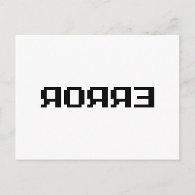 Я Я Я Ǝ | FEL VYKORT (Framsida)