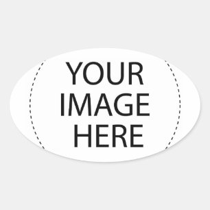 Ѻ Ѳѻ ѳ ● ・ SKAPA DIN EGEN - PERSONALIZE BLANK Ovalt Klistermärke