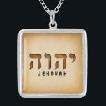 י ה ו ה Jehovah Silverpläterat Halsband<br><div class="desc">YHWH, (Yahweh, Jehovah) "Guds Namn" i Latin YHWH eller JHVH och artikulerade som Yahweh eller Jehovah. Bibliska namn av Israels gud. ^ Design-bild och -text: "YHWH God Israels" - Design vädjar: Hebreiska, judendom, messianska kristna, protestanter, troende av bibelskript design: 4-brev i namn av Yahweh, Israels herre Gud, Herrens Namn, Jehovas...</div>