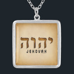 י ה ו ה Jehovah Silverpläterat Halsband<br><div class="desc">YHWH, (Yahweh, Jehovah) "Guds Namn" i Latin YHWH eller JHVH och artikulerade som Yahweh eller Jehovah. Bibliska namn av Israels gud. ^ Design-bild och -text: "YHWH God Israels" - Design vädjar: Hebreiska, judendom, messianska kristna, protestanter, troende av bibelskript design: 4-brev i namn av Yahweh, Israels herre Gud, Herrens Namn, Jehovas...</div>