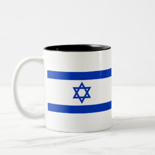 יִ שְׂ רָ אֵ ל - Israel Flagga Två-Tonad Mugg