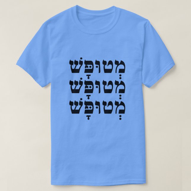 מְ ט וּ פָּ שׁ - Stupid i Hebreiska. T Shirt (Design framsida)