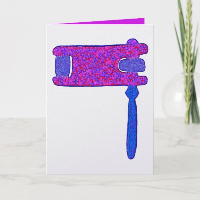 פּוּרִים Purim bubbles grogger Tack Kort (Framsida)