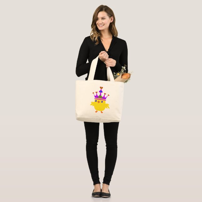 ♥ ت ☘ Crowned Irish Queen Chicken Fabulous Chic Ju Jumbo Tygkasse (Fram (modell))